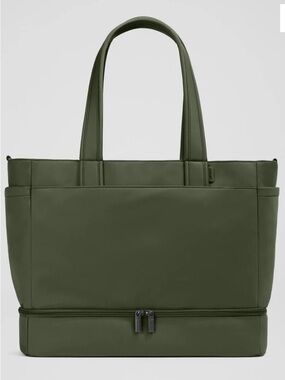Away Travel Double Diaper Tote Olive Green